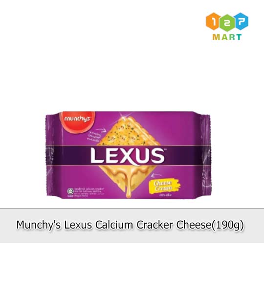 MUNCHY'S LEXUS CALCIUM CRACKER CHEESE (190G) X 12 Pcs