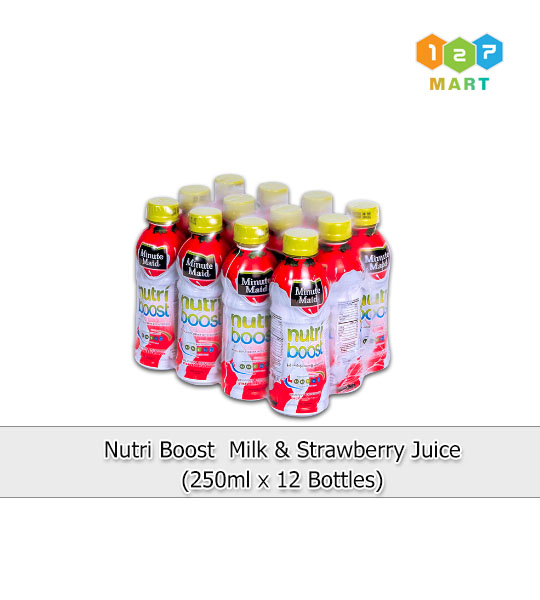 Nutri Boost  Milk & Strawberry Juice (250ml x 12 Bottles)