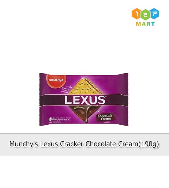 MUNCHY'S LEXUS CRACKER CHOCOLATE CREAM (190G) x 12 Pcs