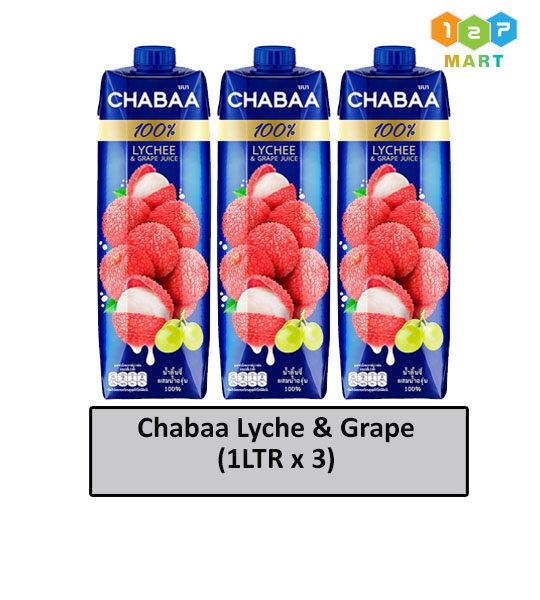 Chabaa Lychee & Grape(1Litre x 3)