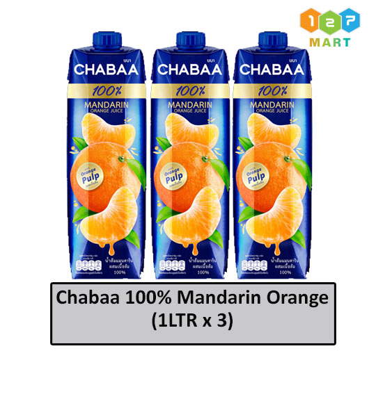 Chabaa 100% Mandarin Orange(1Litre x 3)