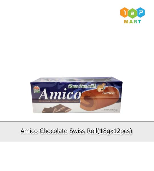 AMICO CHOCOLATE SWISS ROLL (18G X 24PCS)