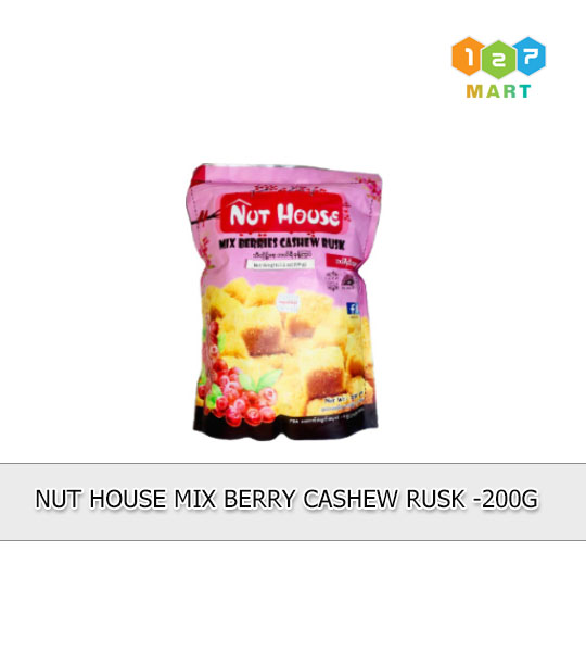 NUT HOUSE MIX BERRY CASHEW RUSK -200G x 50