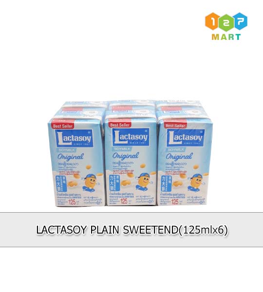 Lactasoy Plain Sweetened (125ml x 6)