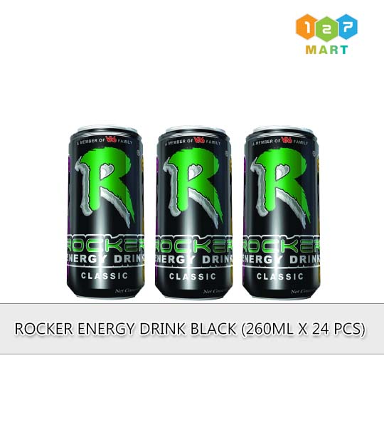 ROCKER ENERGY DRINK BLACK (260ML X 24 PCS)