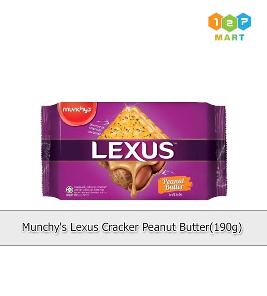 MUNCHY'S LEXUS CRACKER PEANUT BUTTER (190G) x 12 Pcs