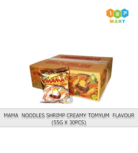 MAMA  NOODLES SHRIMP CREAMY TOMYUM  FLAVOUR  (55G X 30PCS)