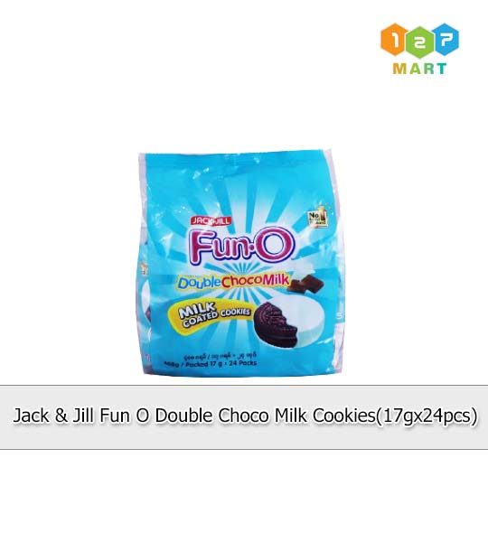 JACK & JILL FUN O DOUBLE CHOCO MILIK COOKIES (17G X 24PCS)