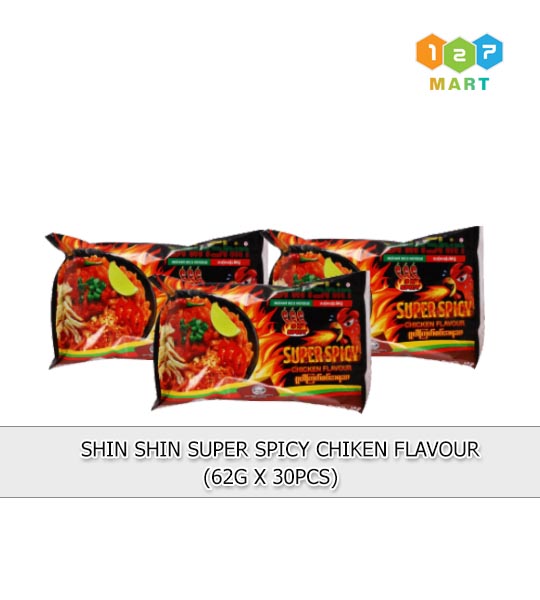 SHIN SHIN SUPER SPICY CHIKEN FLAVOUR (62G X 30PCS)