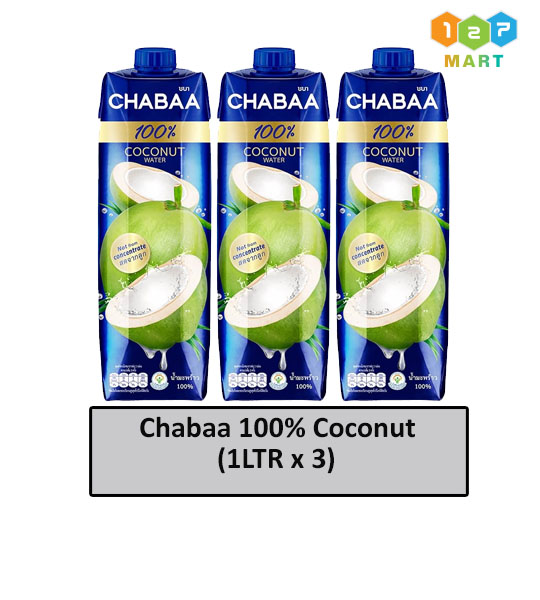 Chabaa 100% Coconut(1Litre x 3)