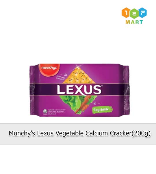 MUNCHY'S  LEXUS VEGETABLE  CALCIUM CRACKER (200G) x 12 Pcs