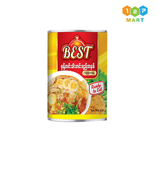 BEST (Mohinkhar Soup Paste 440g x 24 can )
Best မြန်မာမုန့်ဟင်းခါးအနှစ်( ၄၀၀ဂရမ် x ၂၄ဗူး)