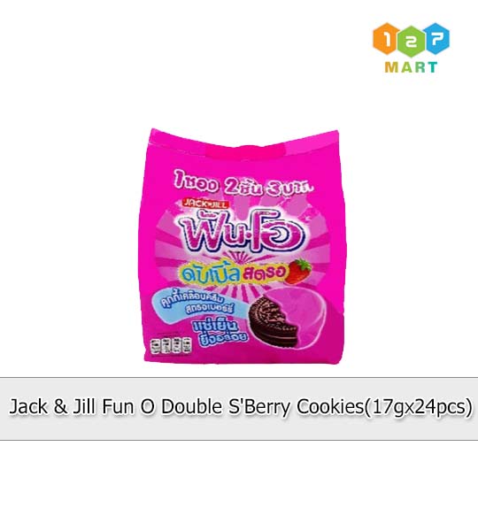 JACK & JILL FUN O DOUBLE S'BERRY COOKIES (17G X 24PCS)